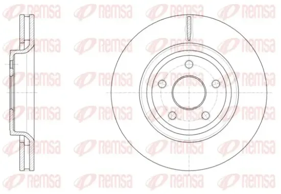 Bremsscheibe Vorderachse REMSA 61512.10 Bild Bremsscheibe Vorderachse REMSA 61512.10
