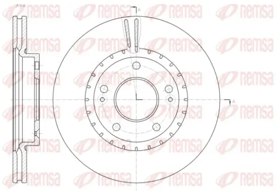 Bremsscheibe Vorderachse REMSA 61434.10 Bild Bremsscheibe Vorderachse REMSA 61434.10