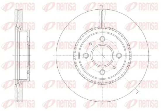 Bremsscheibe Vorderachse REMSA 61463.10 Bild Bremsscheibe Vorderachse REMSA 61463.10