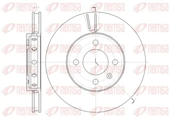 Bremsscheibe Vorderachse REMSA 61484.10 Bild Bremsscheibe Vorderachse REMSA 61484.10