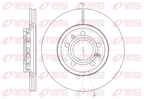 Bremsscheibe Hinterachse REMSA 61447.10