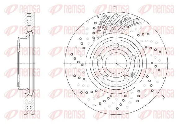 Bremsscheibe Vorderachse REMSA 62528.10