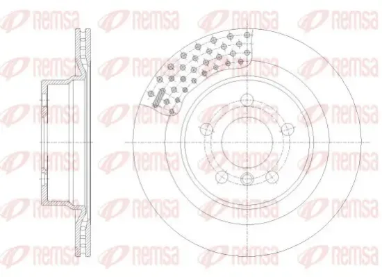 Bremsscheibe Hinterachse REMSA 62551.10 Bild Bremsscheibe Hinterachse REMSA 62551.10