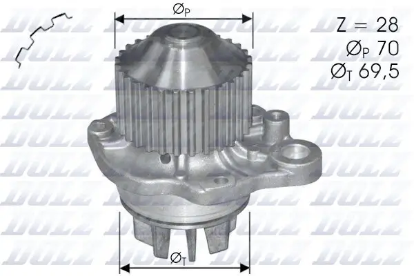 Wasserpumpe, Motorkühlung DOLZ C121