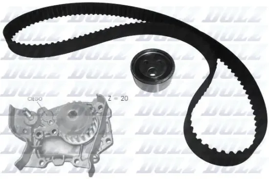 Wasserpumpe + Zahnriemensatz DOLZ KD017 Bild Wasserpumpe + Zahnriemensatz DOLZ KD017