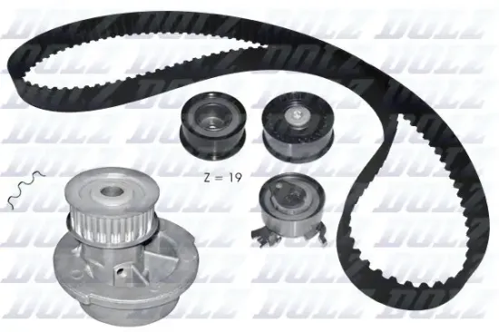 Wasserpumpe + Zahnriemensatz DOLZ KD124 Bild Wasserpumpe + Zahnriemensatz DOLZ KD124