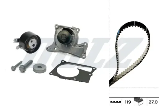 Wasserpumpe + Zahnriemensatz DOLZ KD286 Bild Wasserpumpe + Zahnriemensatz DOLZ KD286