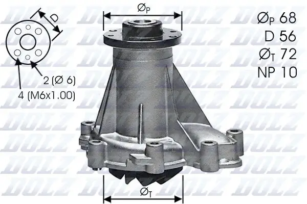 Wasserpumpe, Motorkühlung DOLZ M276