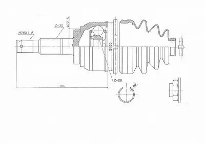 Gelenksatz, Antriebswelle radseitig URW 21-02123 Bild Gelenksatz, Antriebswelle radseitig URW 21-02123