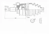 Gelenksatz, Antriebswelle Vorderachse beidseitig URW 21-02178 Bild Gelenksatz, Antriebswelle Vorderachse beidseitig URW 21-02178