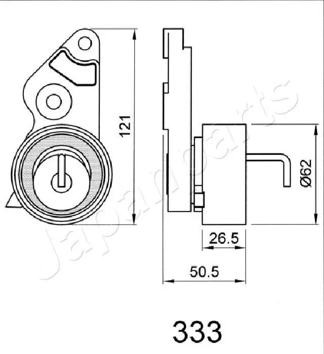 Riemenspanner, Zahnriemen JAPANPARTS BE-333 Bild Riemenspanner, Zahnriemen JAPANPARTS BE-333