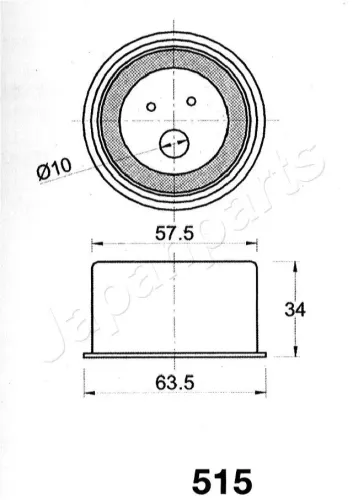 Riemenspanner, Zahnriemen JAPANPARTS BE-515 Bild Riemenspanner, Zahnriemen JAPANPARTS BE-515
