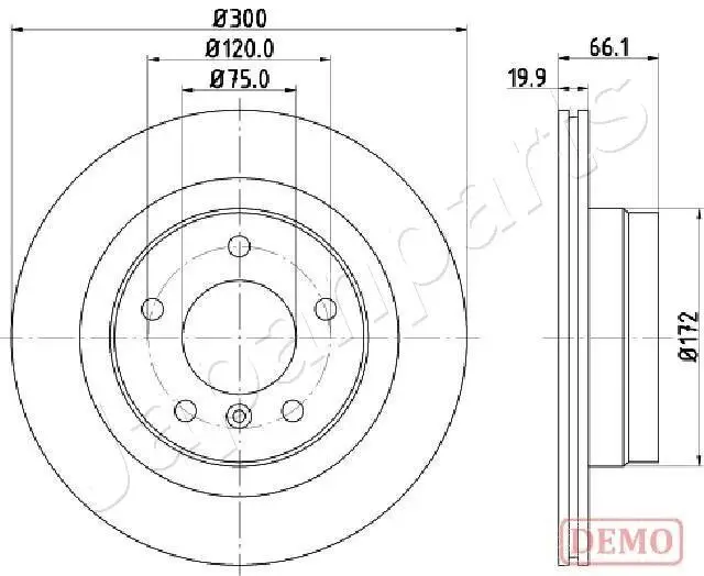 Bremsscheibe JAPANPARTS DP-0101C Bild Bremsscheibe JAPANPARTS DP-0101C