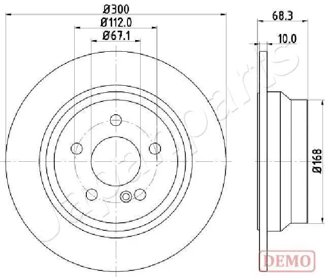 Bremsscheibe JAPANPARTS DP-0513C Bild Bremsscheibe JAPANPARTS DP-0513C