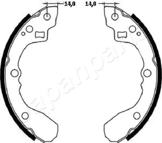 Bremsbackensatz Hinterachse JAPANPARTS GF-398AF Bild Bremsbackensatz Hinterachse JAPANPARTS GF-398AF