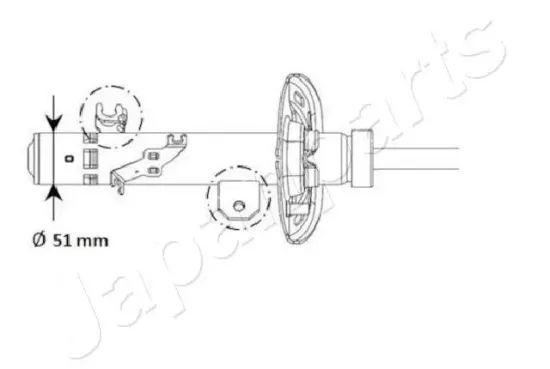 Stoßdämpfer Vorderachse rechts JAPANPARTS MM-01130 Bild Stoßdämpfer Vorderachse rechts JAPANPARTS MM-01130