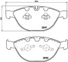 Bremsbelagsatz, Scheibenbremse Vorderachse JAPANPARTS PA-0122AF Bild Bremsbelagsatz, Scheibenbremse Vorderachse JAPANPARTS PA-0122AF