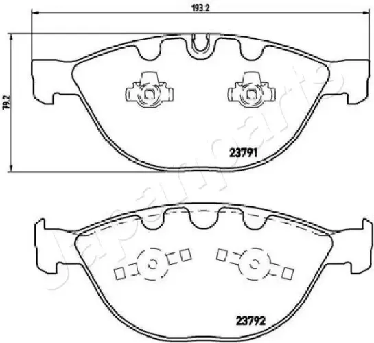 Bremsbelagsatz, Scheibenbremse Vorderachse JAPANPARTS PA-0122AF Bild Bremsbelagsatz, Scheibenbremse Vorderachse JAPANPARTS PA-0122AF