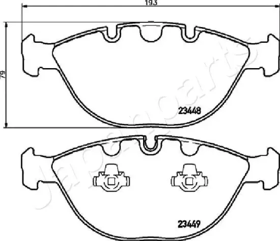 Bremsbelagsatz, Scheibenbremse Vorderachse JAPANPARTS PA-0131AF Bild Bremsbelagsatz, Scheibenbremse Vorderachse JAPANPARTS PA-0131AF