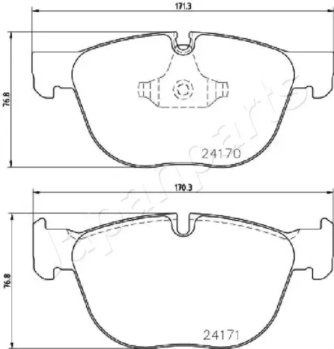 Bremsbelagsatz, Scheibenbremse Vorderachse JAPANPARTS PA-0132AF Bild Bremsbelagsatz, Scheibenbremse Vorderachse JAPANPARTS PA-0132AF