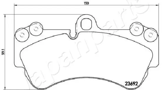 Bremsbelagsatz, Scheibenbremse Vorderachse JAPANPARTS PA-0949AF Bild Bremsbelagsatz, Scheibenbremse Vorderachse JAPANPARTS PA-0949AF