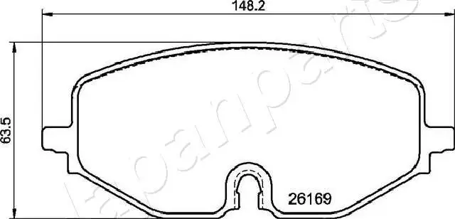 Bremsbelagsatz, Scheibenbremse JAPANPARTS PA-0964AF Bild Bremsbelagsatz, Scheibenbremse JAPANPARTS PA-0964AF