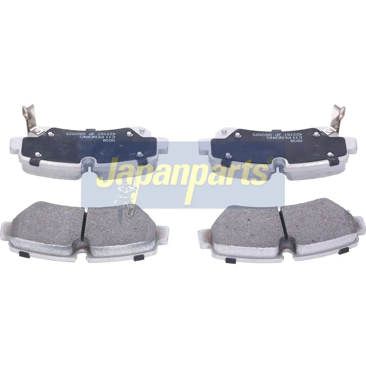 Bremsbelagsatz, Scheibenbremse Hinterachse JAPANPARTS PP-0038AF