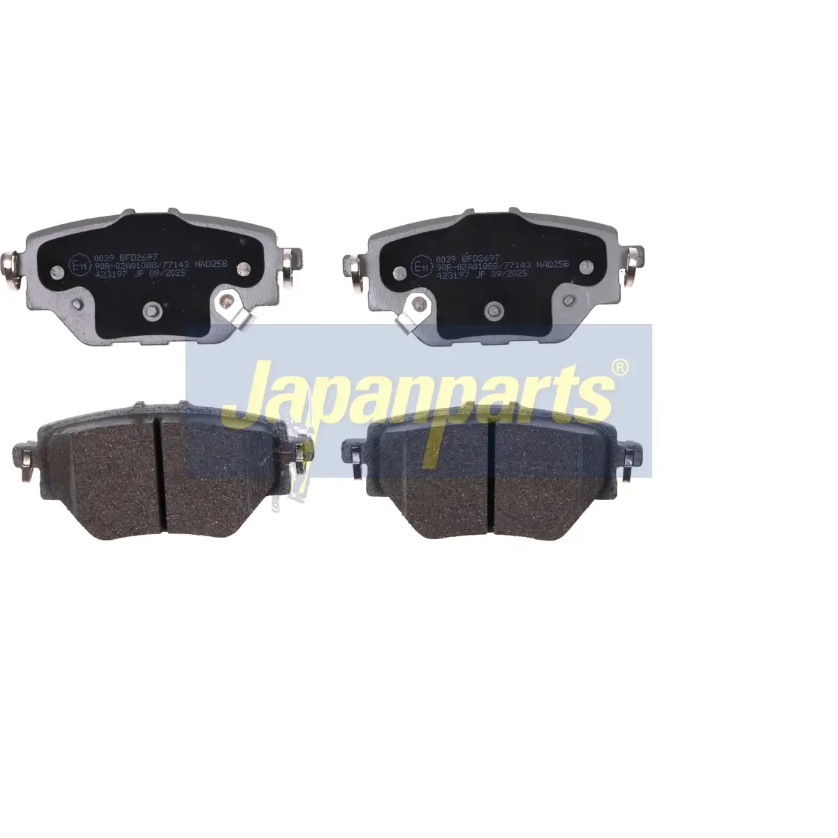 Bremsbelagsatz, Scheibenbremse Hinterachse JAPANPARTS PP-0039AF