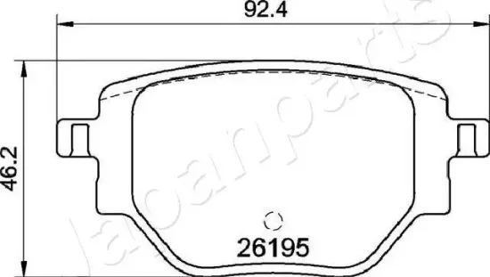 Bremsbelagsatz, Scheibenbremse Hinterachse JAPANPARTS PP-0408AF Bild Bremsbelagsatz, Scheibenbremse Hinterachse JAPANPARTS PP-0408AF