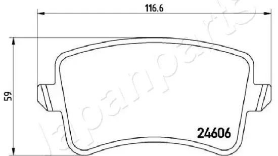 Bremsbelagsatz, Scheibenbremse JAPANPARTS PP-0908AF Bild Bremsbelagsatz, Scheibenbremse JAPANPARTS PP-0908AF