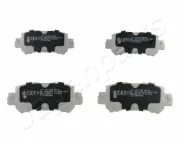Bremsbelagsatz, Scheibenbremse Hinterachse JAPANPARTS PP-313AF