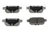 Bremsbelagsatz, Scheibenbremse Hinterachse JAPANPARTS PP-801AF