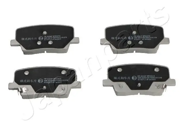 Bremsbelagsatz, Scheibenbremse Hinterachse JAPANPARTS PP-S03AF