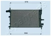 Kühler, Motorkühlung JAPANPARTS RDA053062