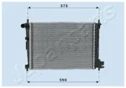 Kühler, Motorkühlung JAPANPARTS RDA053066