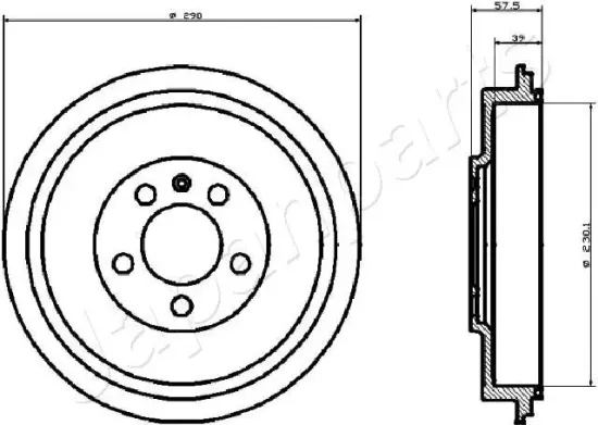 Bremstrommel JAPANPARTS TA-0906 Bild Bremstrommel JAPANPARTS TA-0906