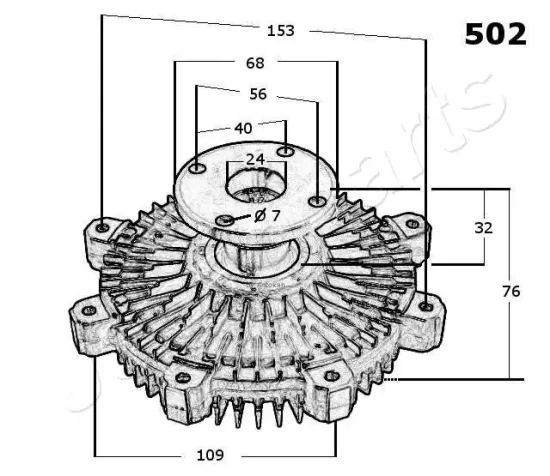 Kupplung, Kühlerlüfter JAPANPARTS VC-502 Bild Kupplung, Kühlerlüfter JAPANPARTS VC-502