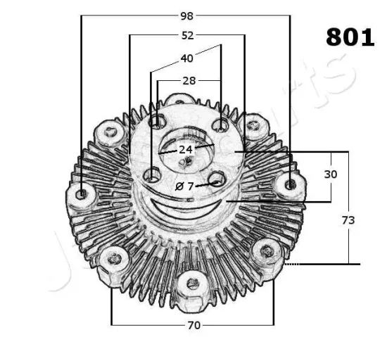 Kupplung, Kühlerlüfter JAPANPARTS VC-801 Bild Kupplung, Kühlerlüfter JAPANPARTS VC-801