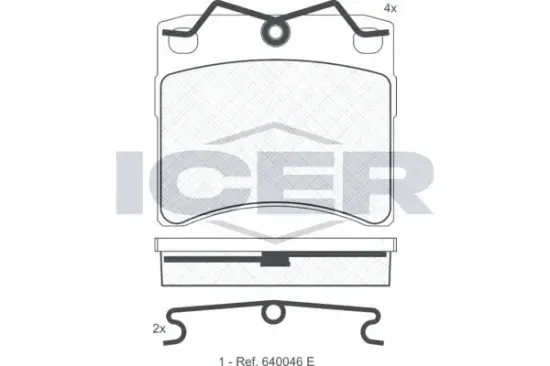 Bremsbelagsatz, Scheibenbremse ICER 140895 Bild Bremsbelagsatz, Scheibenbremse ICER 140895