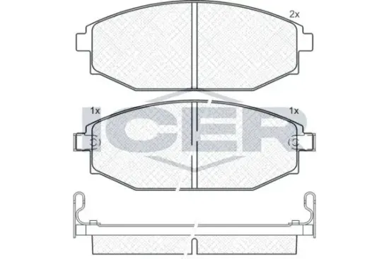 Bremsbelagsatz, Scheibenbremse ICER 141272 Bild Bremsbelagsatz, Scheibenbremse ICER 141272