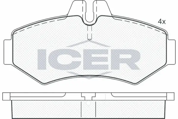 Bremsbelagsatz, Scheibenbremse ICER 141289