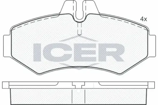 Bremsbelagsatz, Scheibenbremse ICER 141289 Bild Bremsbelagsatz, Scheibenbremse ICER 141289