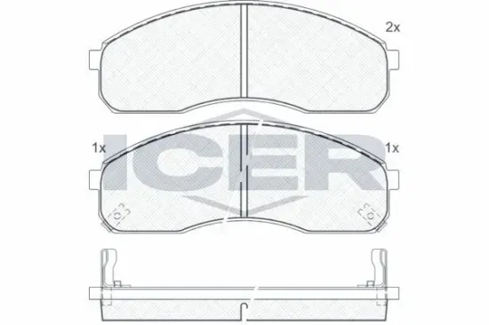 Bremsbelagsatz, Scheibenbremse ICER 141455 Bild Bremsbelagsatz, Scheibenbremse ICER 141455