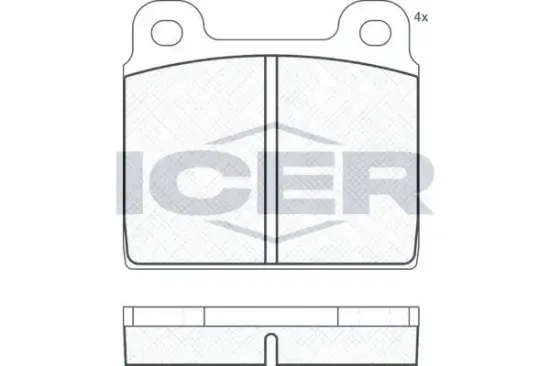 Bremsbelagsatz, Scheibenbremse ICER 180020 Bild Bremsbelagsatz, Scheibenbremse ICER 180020