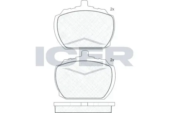 Bremsbelagsatz, Scheibenbremse ICER 180092 Bild Bremsbelagsatz, Scheibenbremse ICER 180092