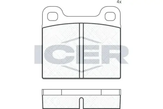 Bremsbelagsatz, Scheibenbremse ICER 180162 Bild Bremsbelagsatz, Scheibenbremse ICER 180162