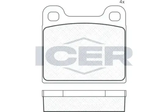 Bremsbelagsatz, Scheibenbremse ICER 180386 Bild Bremsbelagsatz, Scheibenbremse ICER 180386