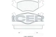 Bremsbelagsatz, Scheibenbremse Vorderachse ICER 180460