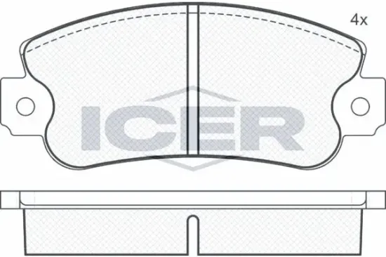 Bremsbelagsatz, Scheibenbremse ICER 180474 Bild Bremsbelagsatz, Scheibenbremse ICER 180474