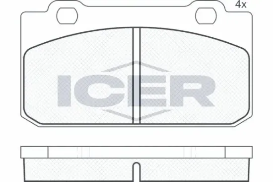 Bremsbelagsatz, Scheibenbremse ICER 180477 Bild Bremsbelagsatz, Scheibenbremse ICER 180477
